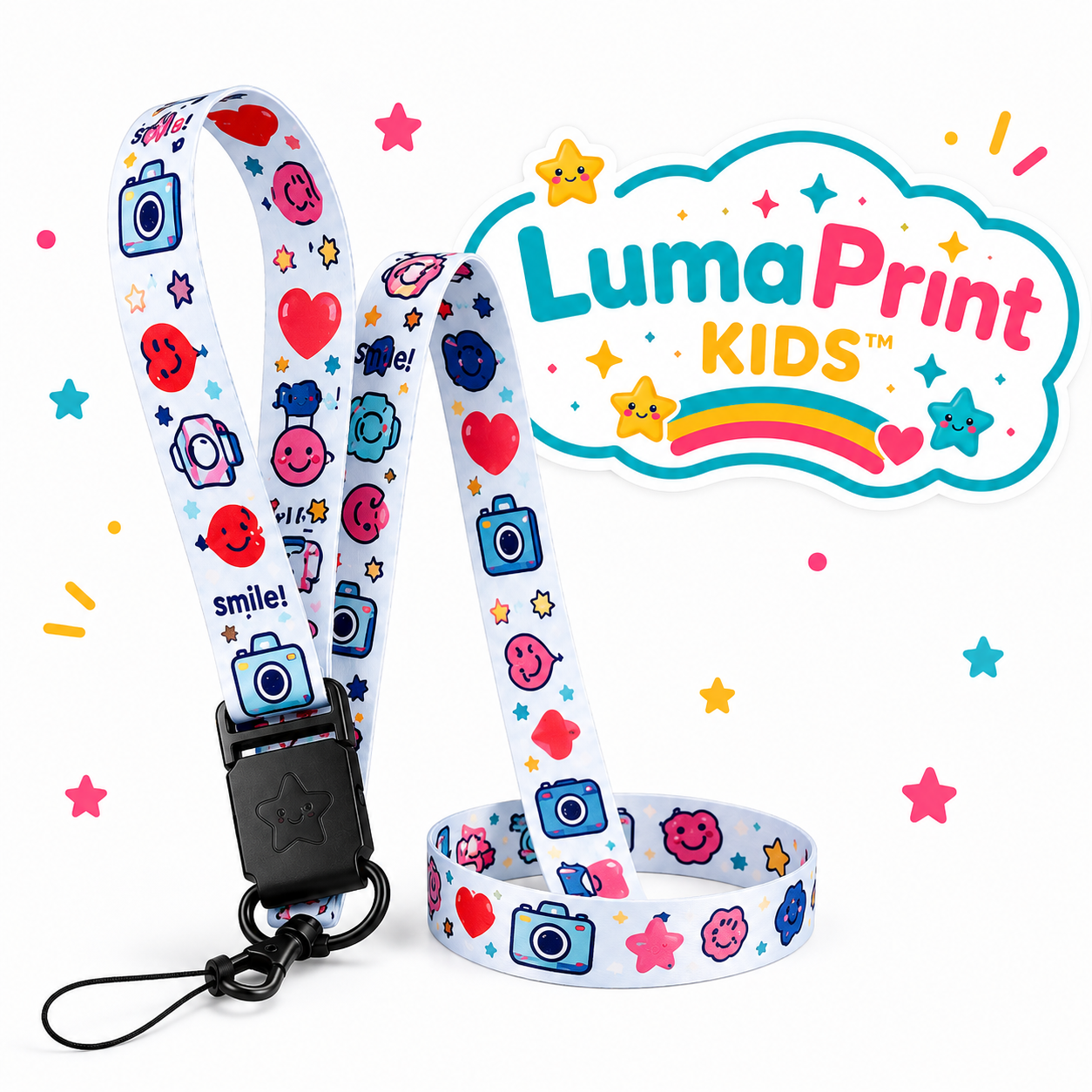 SnapPrint Kids Camera — Adjustable Lanyard Strap